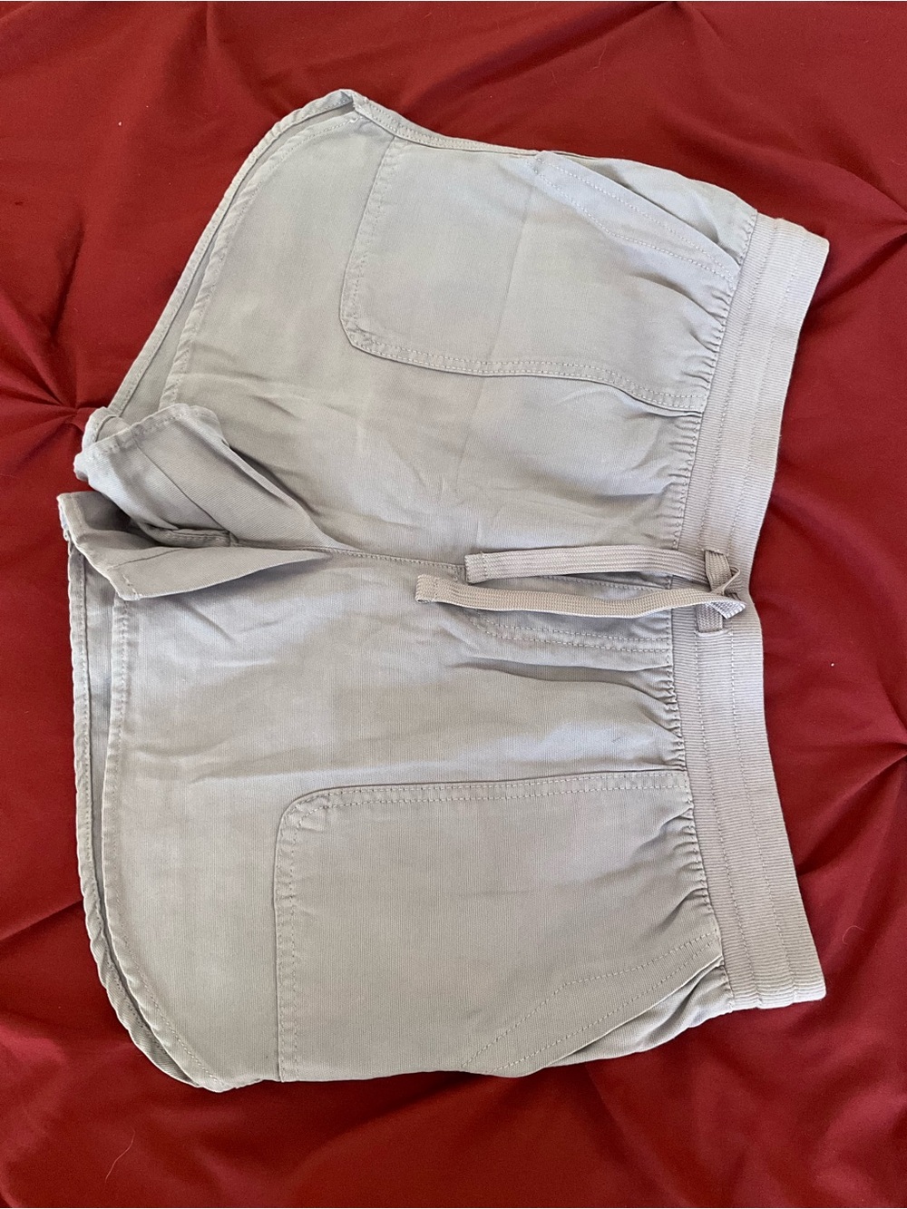 Maurices Light Gray Athletic Drawstring Shorts